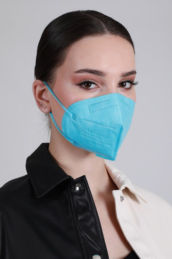 FAMEX N95 FFP2 KORUYUCU MASKE MAVİ RENK 10 ADET TEKLİ PAKET DUCK MODELİ - 2