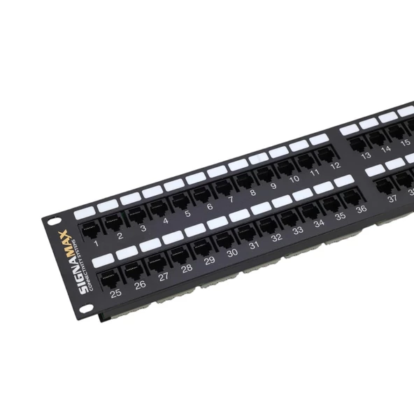 SIGNAMAX 2U 48 PORT CAT3 PATCH PANEL 2U SİYAH - 2