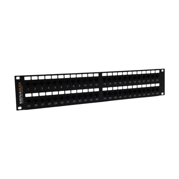 SIGNAMAX 2U 48 PORT CAT3 PATCH PANEL 2U SİYAH