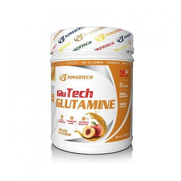 Powertech Glutech L Glutamine 350 Gr 50 Servis Şeftali Aromalı