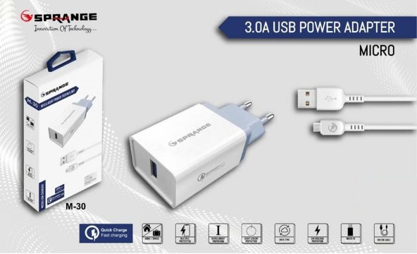 SPRANGE MICRO USB CHARGER M-30