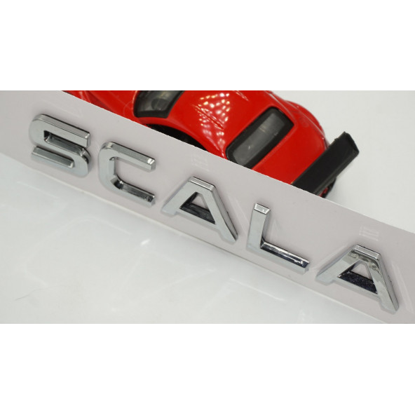 Skoda Scala Bagaj 3M 3D Krom ABS Logo Amblem - Resim 4
