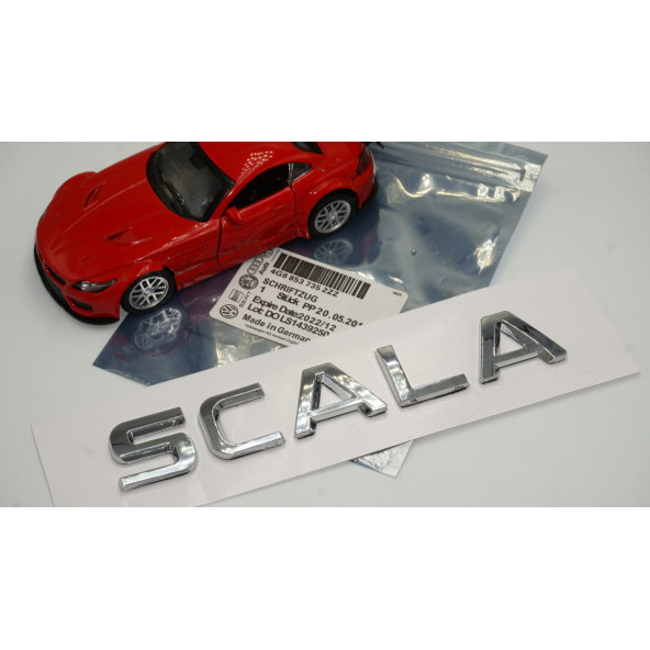 Skoda Scala Bagaj 3M 3D Krom ABS Logo Amblem - Resim 6