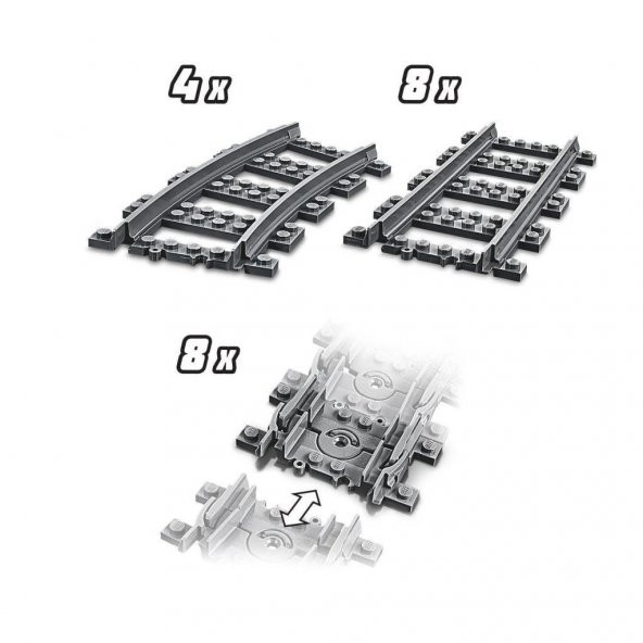 LEGO City Raylar 60205 - Çocuklar İçin Yaratıcı Oyuncak Yapım Seti (20 Parça) - 3