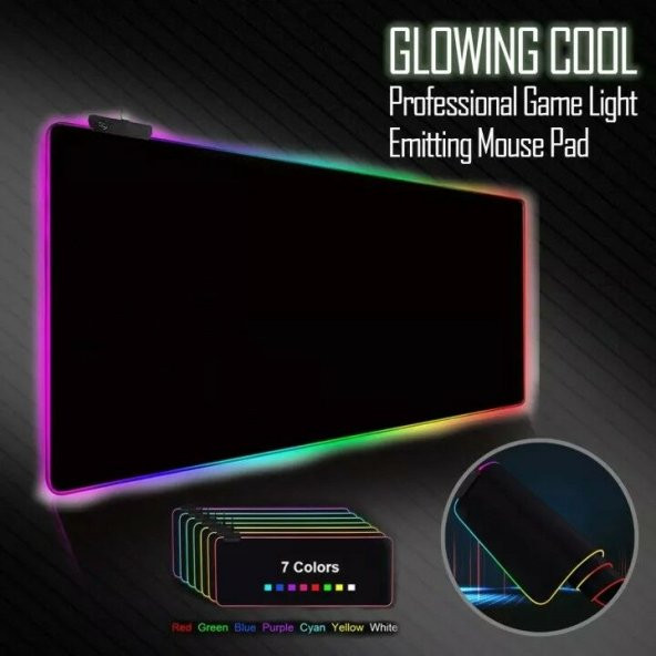 GLOWING COOL PROFESSIONAL GAME LIGHT EMITTING MOUSE PAD HDX3529