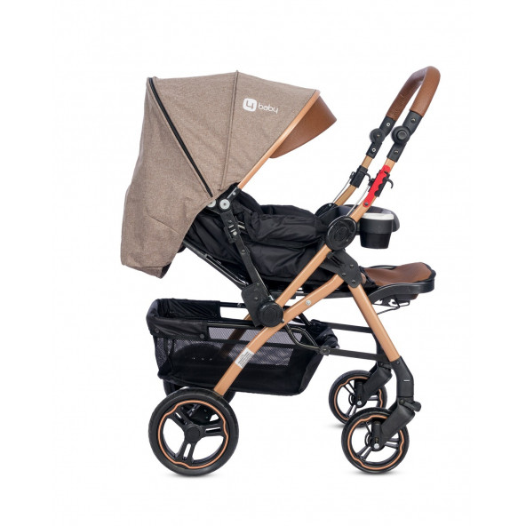 4 Baby Ab350 Active Plus Çift Yönlü Bebek Arabası Kahverengi - 3