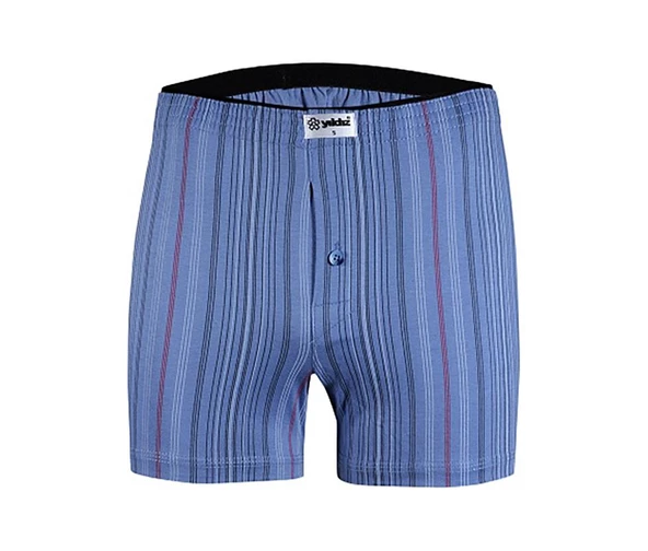 Yıldız Erkek Taşma Lastik Desenli Penye Boxer Short 43 - Resim 3