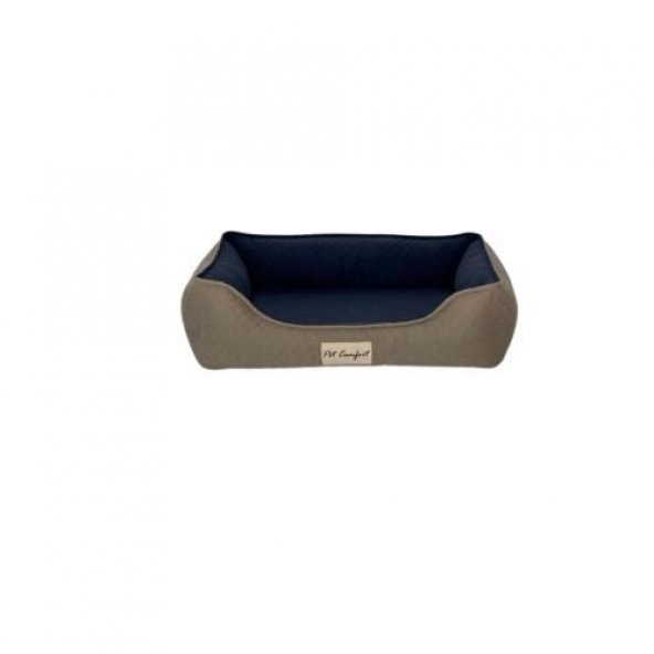 Pet Comfort Bravo Duo Mirinda Bej-Lacivert Kedi ve Köpek Yatağı S 45x55cm - 6