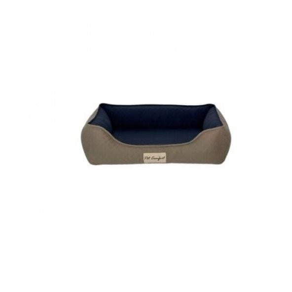 Pet Comfort Bravo Duo Mirinda Bej-Lacivert Kedi ve Köpek Yatağı S 45x55cm - 10