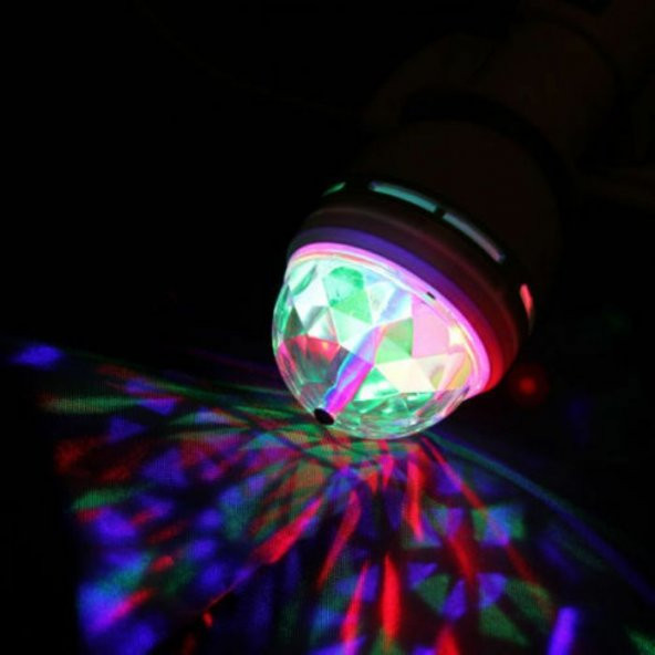 DİSKO IŞIĞI LED RGB DİSKO IŞIK TOPU AMPUL LED IŞIK DÖNEN DİSKO TOPU IŞIKLI YILBAŞI PARTİ IŞIKLARI - 2