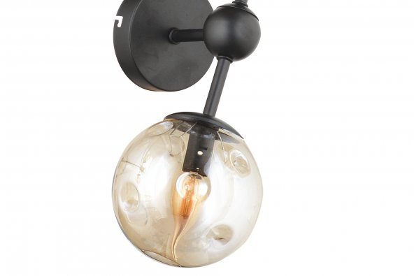 Lampaluce Spazio Modern Tasarım Tekli Aplik Siyah - 2