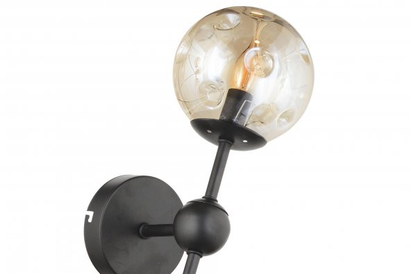 Lampaluce Spazio Modern Tasarım Tekli Aplik Siyah - 3