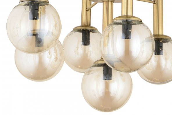 Lampaluce Ricadonna Modern Tasarım 7li Avize Sarı - 2