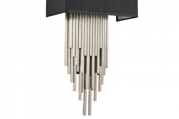 Lampaluce Straordinario Modern Tasarım Metal ve Kumaş Aplik 65cm Krom - 2