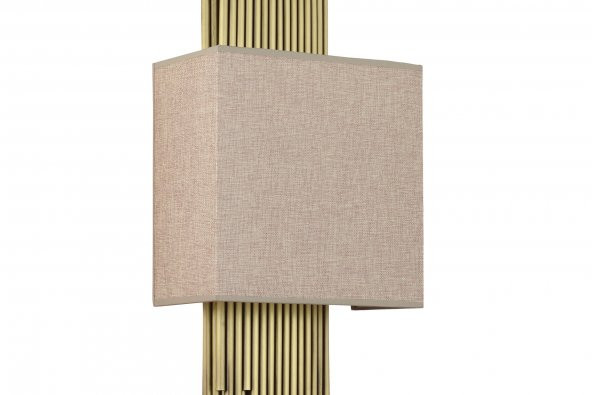 Lampaluce Straordinario Modern Tasarım Metal ve Kumaş Aplik 65cm Sarı - 3