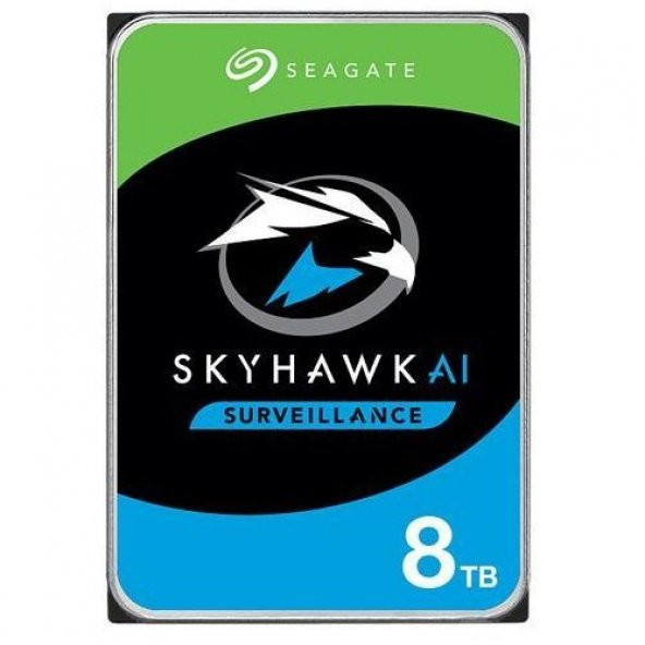 Seagate 8TB Skyhawk AI 256MB 3.5 ” SATA 3 7200 Rpm 7-24 Güvenlik Diski 7/24 Harddisk
