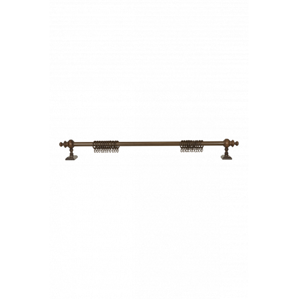 Twins Decorative Ceviz Raysız Ahşap Rustik Perde Askısı - 200 Cm - 3