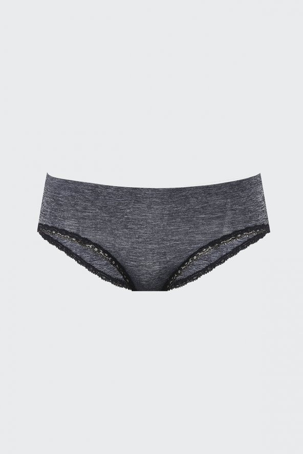 Melanj Gri Seamles Dantelli Külot ürün görseli 1