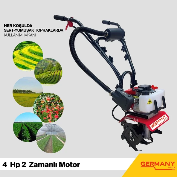 Germany Style 4 Hp Benzinli Çapa Makinesi 2 Zamanlı Motor Hobi Bahçeleri İçin - 3