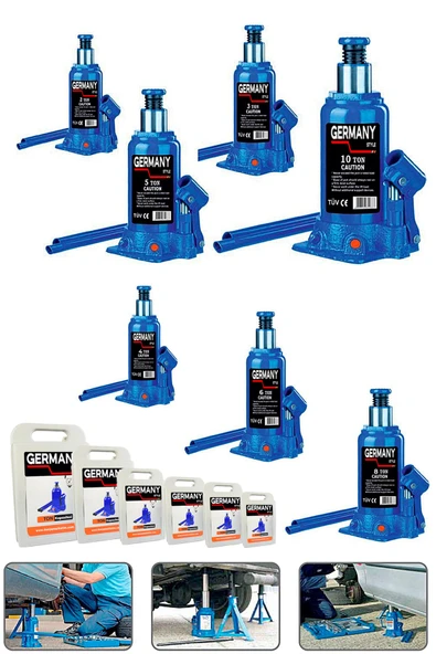 GERMANY STYLE GRMPRO 10 Ton Kapasiteli Şişe Kriko Çanta Tipi Kriko - 2