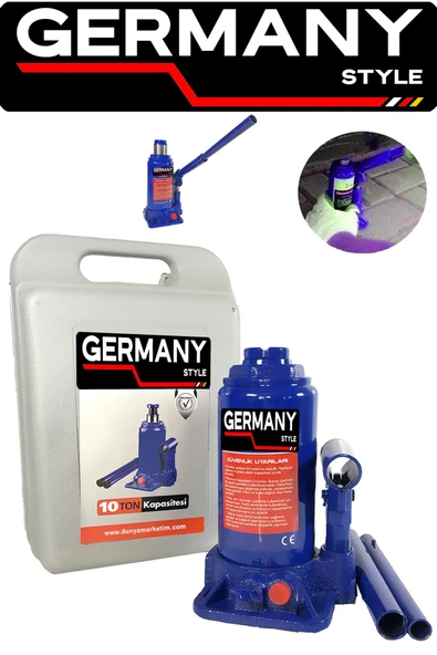 GERMANY STYLE GRMPRO 10 Ton Kapasiteli Şişe Kriko Çanta Tipi Kriko