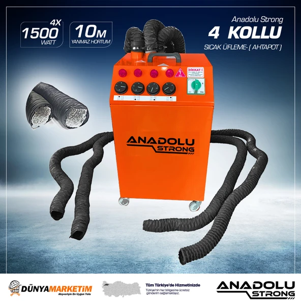Anadolu Strong Profesyonel Oto Koltuk Kurutma Makinası Sıcak Hava Üretici Ahtapot - 3