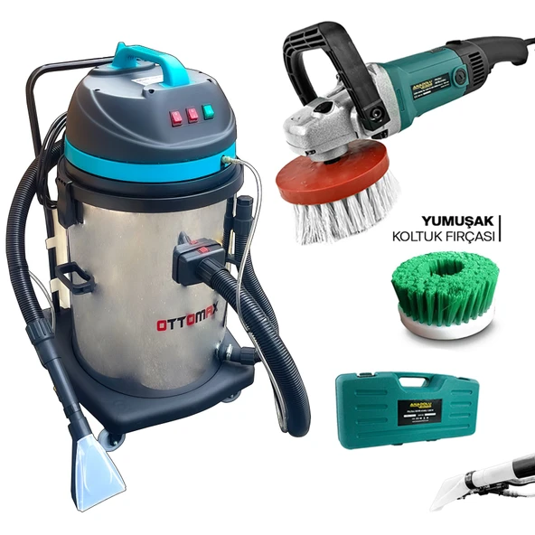 Ottomax OTX3KLSET 3 Motorlu 2800 Watt  Koltuk Yıkama ve Fırçalama Seti - 2