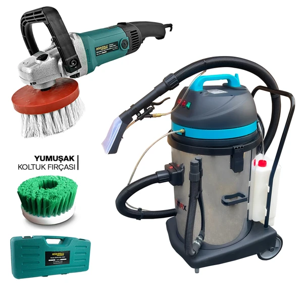 Ottomax OTX3KLSET 3 Motorlu 2800 Watt  Koltuk Yıkama ve Fırçalama Seti - 3