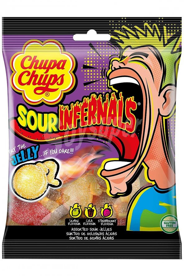 Chupa Chups Karışık Aromalı Ekşi Jelibonlar 150GR
