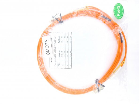 FİBER PATCH CORD LC-LC MM DUPLEX 50/125 2 MT