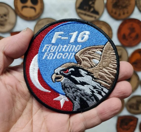 F16 Fighting Falcon Askeri Patch Yama Havacı Peç- PEÇ - Resim 2