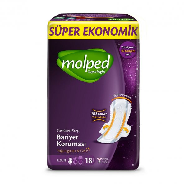 Molped Süper Ekonomik Süpernight Ped Uzun 18x6 108 Adet