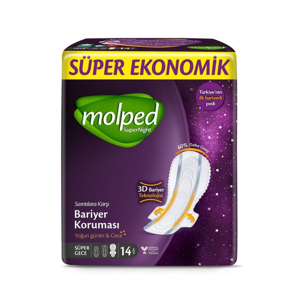 Molped Süper Ekonomik Süpernight Ped Süper Gece 14 Adet