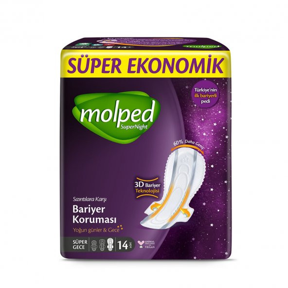 Molped Süper Ekonomik Süpernight Ped Süper Gece 14x3 42 Adet