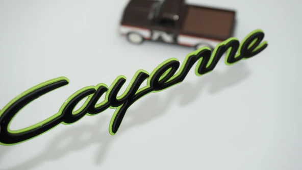 DK Tuning Porsche Cayenne Yeşil Siyah ABS Yazı Logo Arma ürün görseli 1