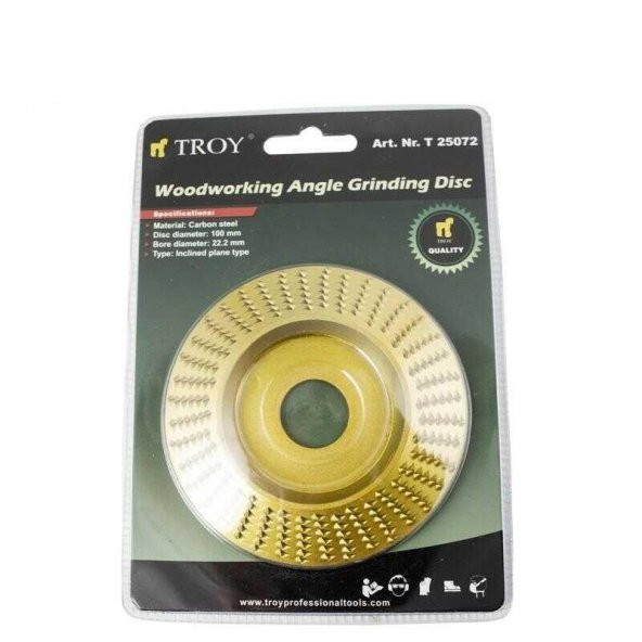 Troy Avuç Taşlama İçin Ahşap Aşındırıcı Törpü Disk 100 mm Konik - 3
