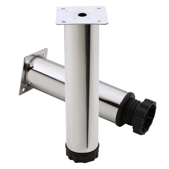 Akça Ayarlanabilir Mobilya Kanepe Koltuk Baza Yükseltme Yükseltici Ayağı Metal Ayakları 25 Cm Krom - 4