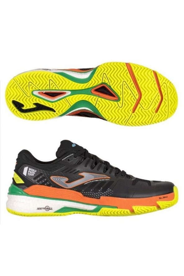 JOMA T.SLAM MEN 2201 BLACK ORANGE FLUOR - 1