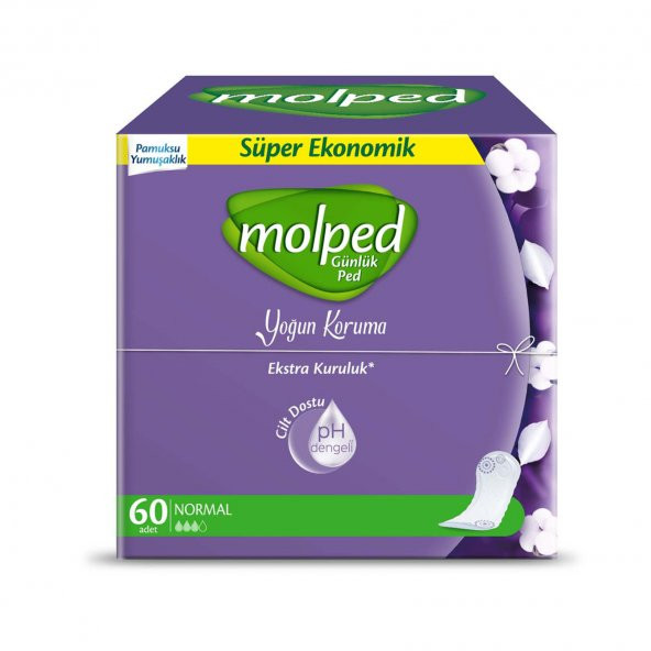 Molped Yoğun Koruma Günük Ped Normal 60x2 120 Adet