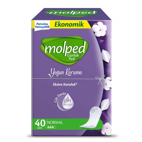 Molped Yoğun Koruma Günük Ped Normal 40x2 80 Adet ürün görseli