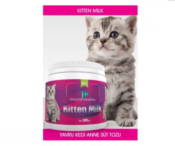 Provita Kitten Milk 200gr Yavru Kedi Anne Süt Tozu Vitamin Mineral Aminoasit Takviyeli Kittenmilk