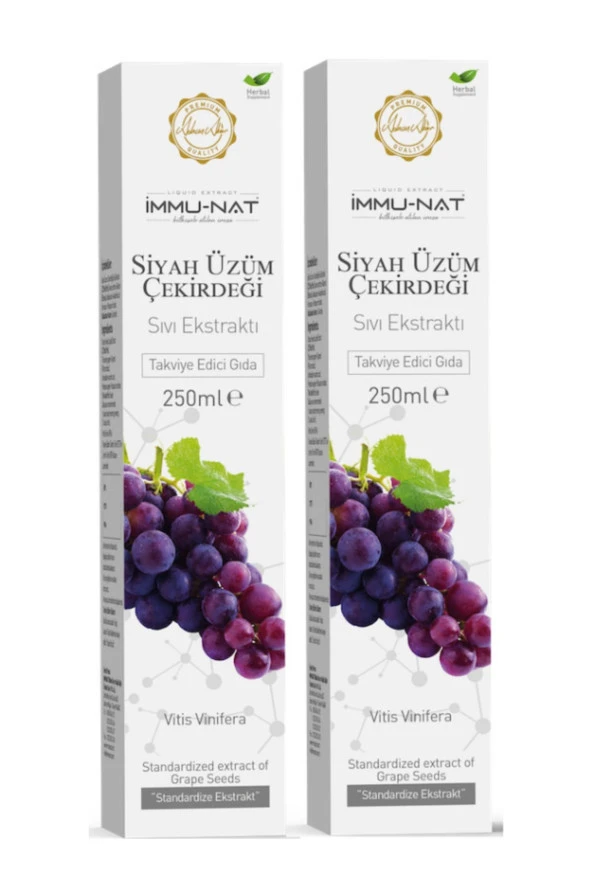İmmunat Siyah Üzüm Çekirdeği Sıvı Ekstraktı 250 ml 2 Adet