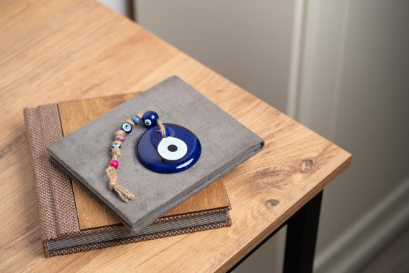 Nazarlık Hasır Renkli Ahşap Boncuklu Kötü Göz Kovucu Nazar Boncuğu Duvar Süsü Hediyelik - 3