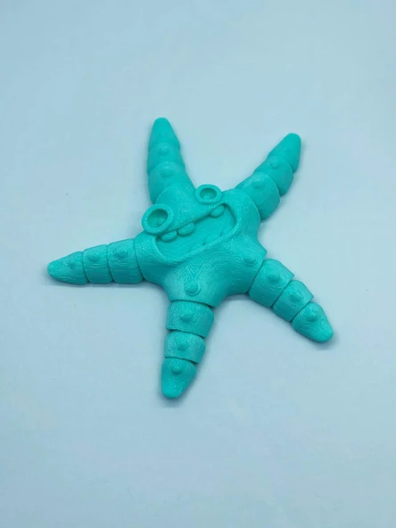 3D Hareketli Deniz Yıldızı Oyuncak - Turkuaz - Resim 5