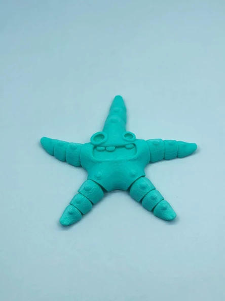 3D Hareketli Deniz Yıldızı Oyuncak - Turkuaz - Resim 4