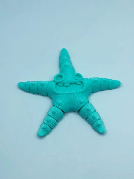 3D Hareketli Deniz Yıldızı Oyuncak - Turkuaz ürün görseli 1