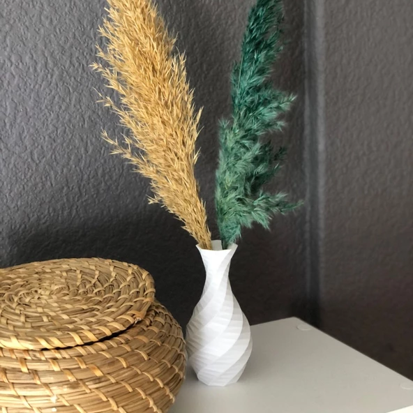 Modern Mini Vazo 15cm Beyaz - 2
