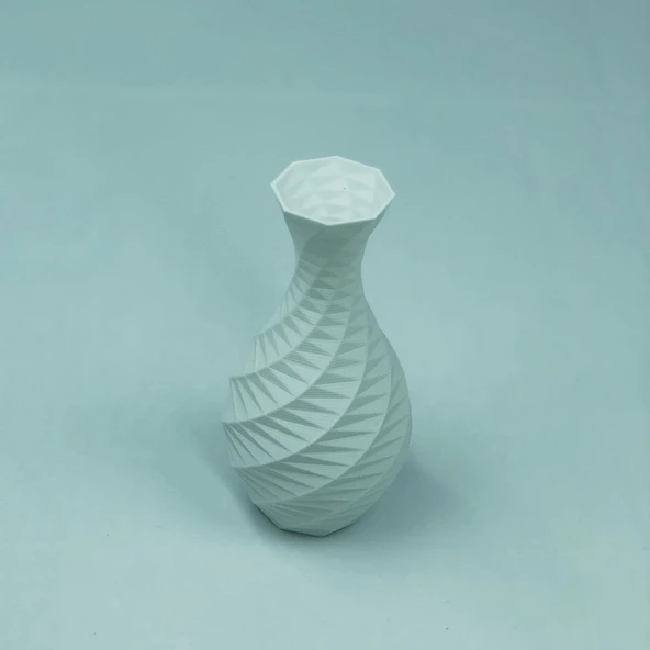 Modern Mini Vazo 15cm Beyaz - 6