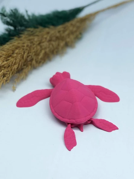 3D Hareketli Kaplumbağa Figürlü Oyuncak - Pembe - Resim 2