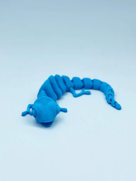 3D Hareketli Bukalemun Figürlü Oyuncak - Mavi - Resim 4